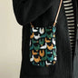 Three-dimensional embroidery crossbody mobile phone bag female, mini mobile phone bag, shoulder small and light phone purse