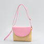Holiday straw bag, small solid color shoulder bag, small crossbody beach bag, seaside beach bag evening clutch woven bag