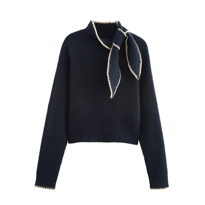 Sweet Bow Detail Knit Sweater