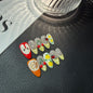 Hot Selling 3D Stereo Almond Press on Nails Dopamine Fruit Carving Flower Handmade Wholesale