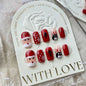Christmas Collection Merry Christmas Heavy Industry Handmade Nail Art Long Short Fake Nails