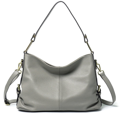 Elegant Genuine Leather Handbag - Stylish Fashion Leather Hobo Bag & Crossbody Tote Bag