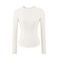 Hourglass Waist Long Sleeve T-Shirt beige