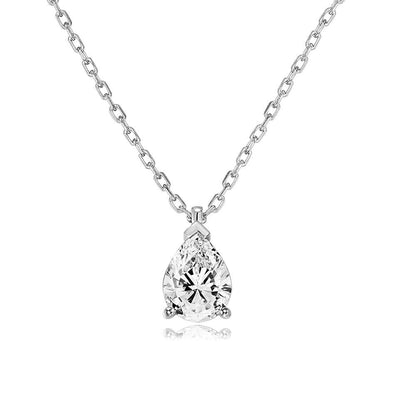 Single Zircon Pendant Necklace new