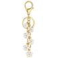 Initial Keychain Flower Charms for Key Cute Letter Keyring Bag Charm 26 Letter Flower Cherry Blossom Daisy Keychain