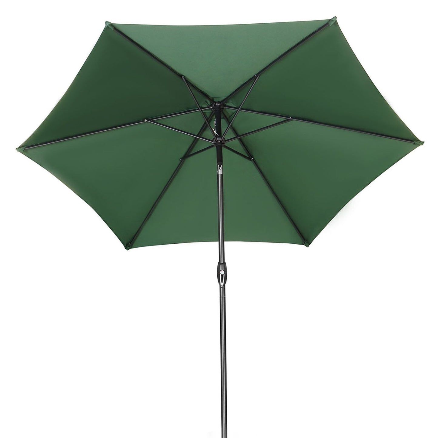 Ainfox 9ft Patio Umbrella with Push Button Tilt and Crank, Outdoor Sunshade Canopy, Waterproof and UV-Proof, Coffee