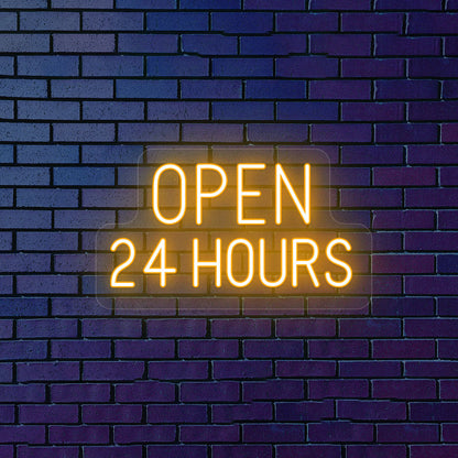 Open 24 Hours LED Neon Sign
