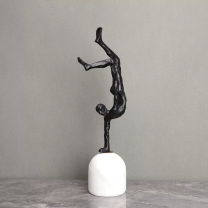 Ornament - Minimalist Black Cast Iron Marble Figure