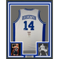 Framed Autographed/Signed Oscar Robertson 35x39 Cincinnati White Basketball Jersey JSA COA