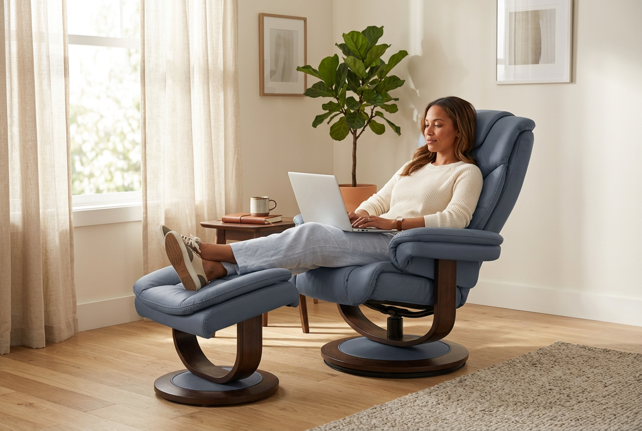 Oslo Euro Recliner w/ Ottoman