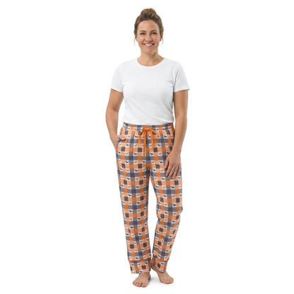 Plaid bat adult women Halloween pajamas pants