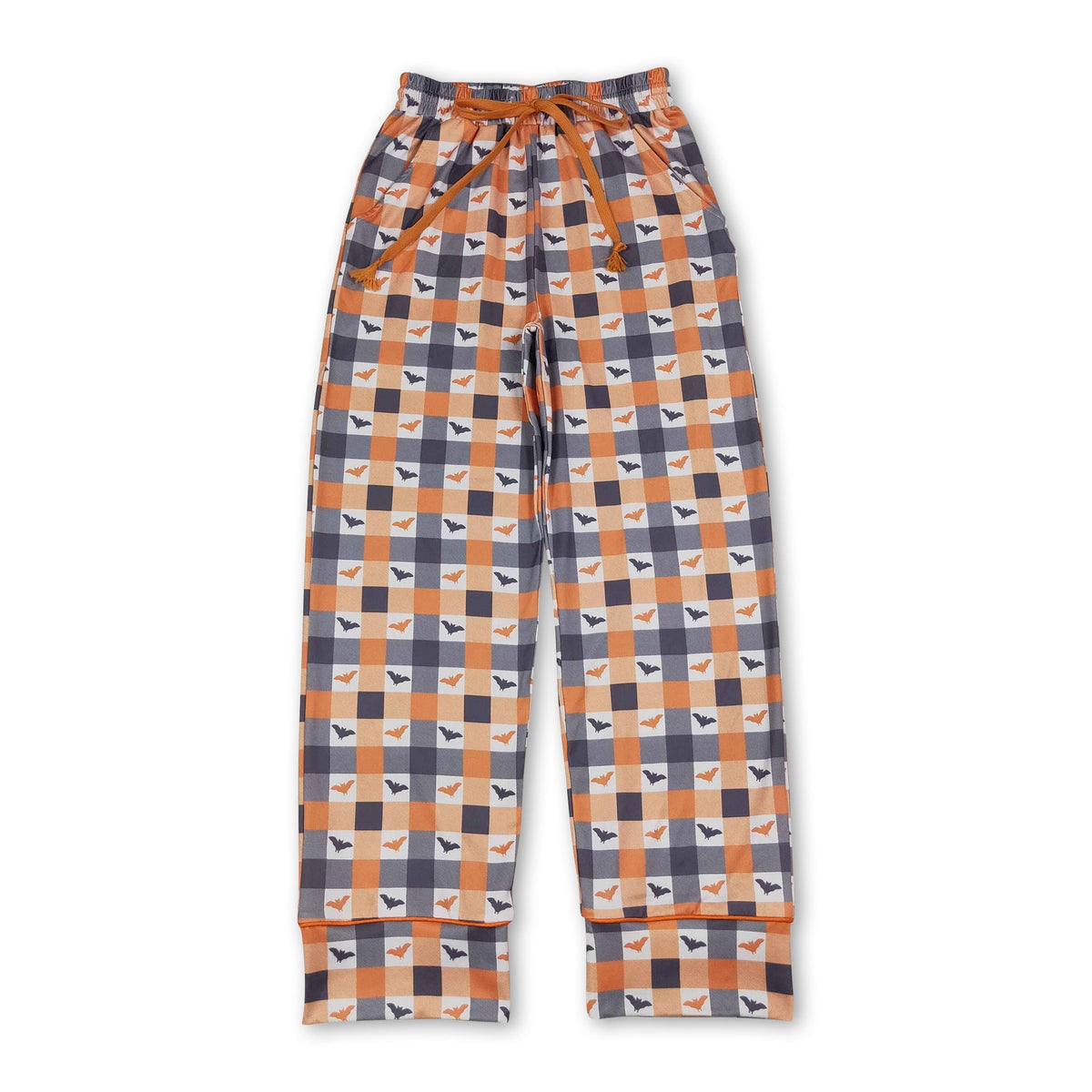 Plaid bat adult women Halloween pajamas pants