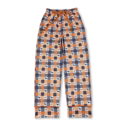Plaid bat adult women Halloween pajamas pants