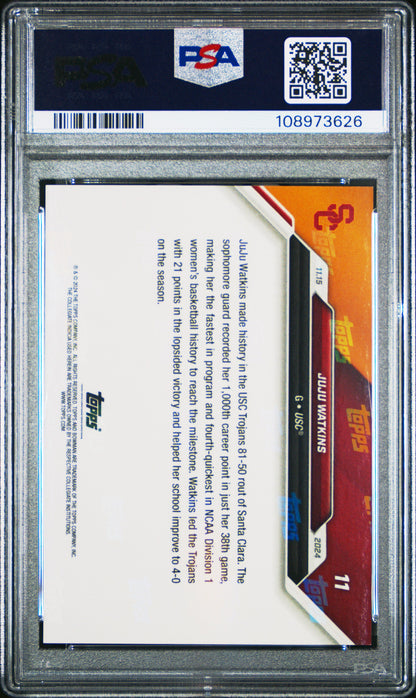 Graded 2024 Topps Bowman U Now JuJu Watkins #11 Rookie RC Basketball Card PSA 5 Excellent