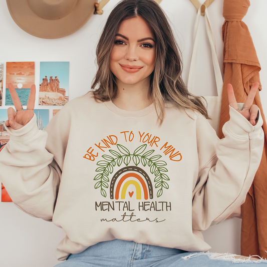 Be Kind To Your Mind Mental Health Matters Ready To Press DTF Transfers, DTF Hot Peel