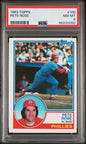 Graded 1983 Topps Pete Rose #100 Baseball Card PSA 8 NM-MT