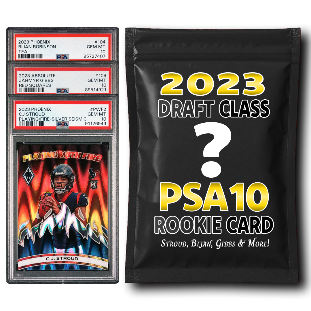 PSA 10 Graded 2023 NFL Rookie Card Mystery Pack (Bijan, Gibbs, Njigba & More!)