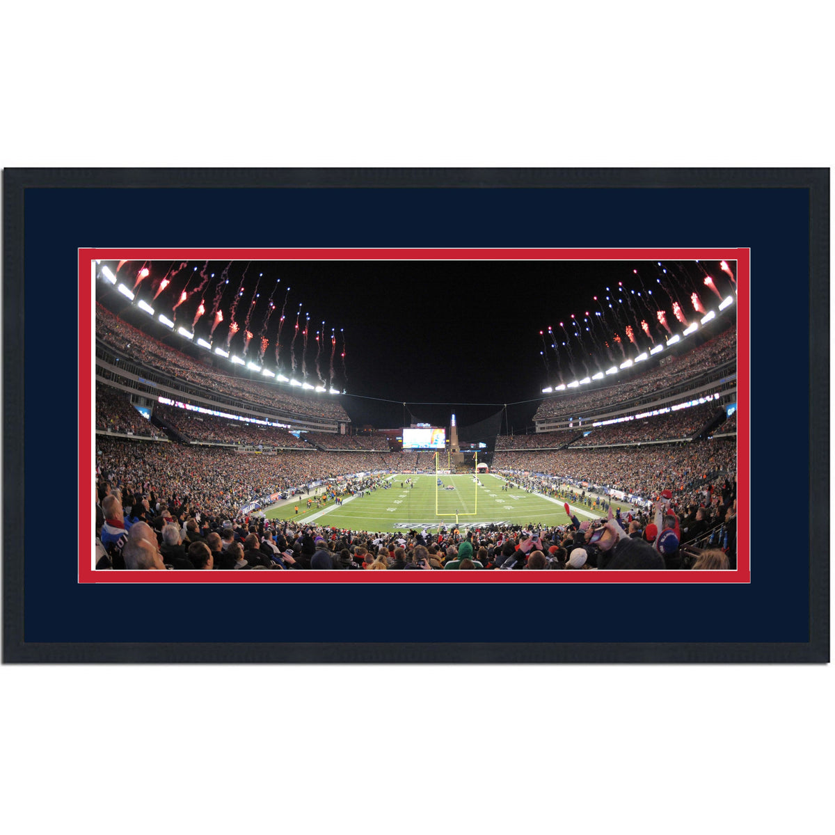 Framed Gillette Stadium New England Patriots 16x24 Football Photo Professionally Matted