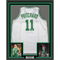 Framed Autographed/Signed Payton Pritchard 35x39 Boston White Basketball Jersey JSA COA
