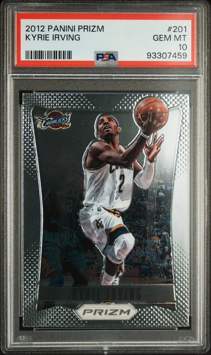 Graded 2012 Panini Prizm Kyrie Irving #201 Rookie RC Basketball Card PSA 10 Gem Mint
