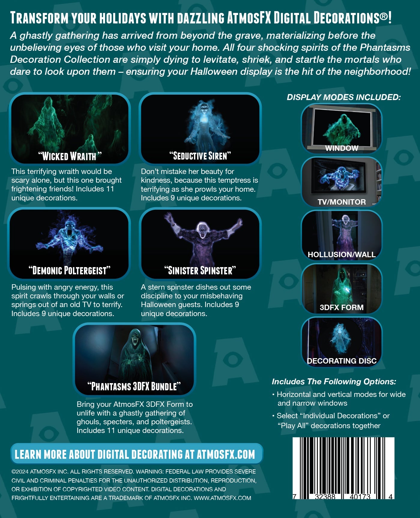 AtmosFX Phantasms Halloween Digital Decoration on USB