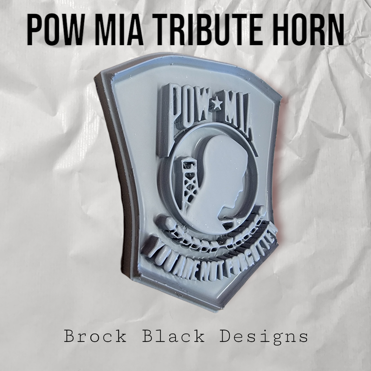 POW MIA tribute horn cover