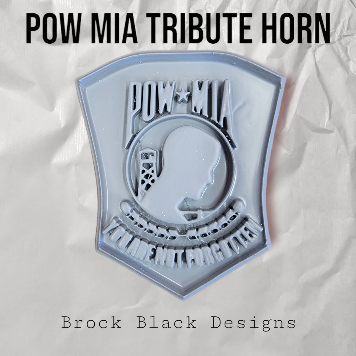 POW MIA tribute horn cover