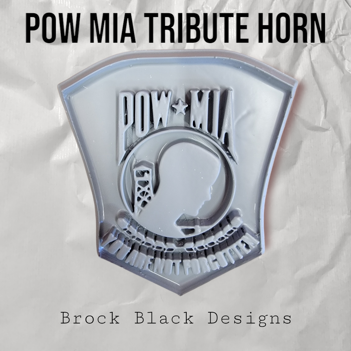 POW MIA tribute horn cover