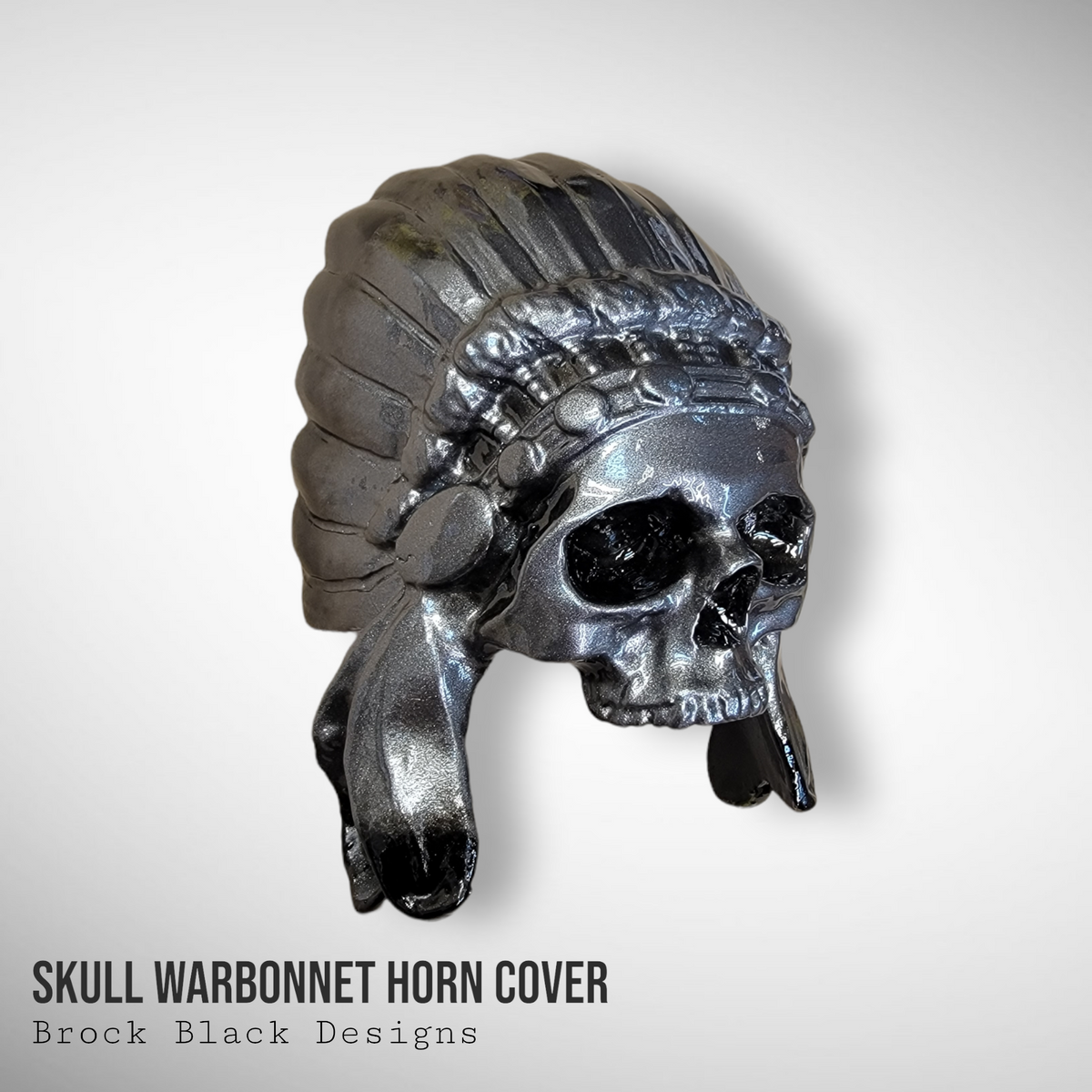 Color match Indian skull warbonnet Horn cover