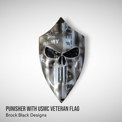 Harley horn 3D Punisher with USMC Veteran