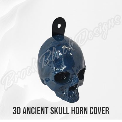 3D ancient skull chaos symbol horn cover