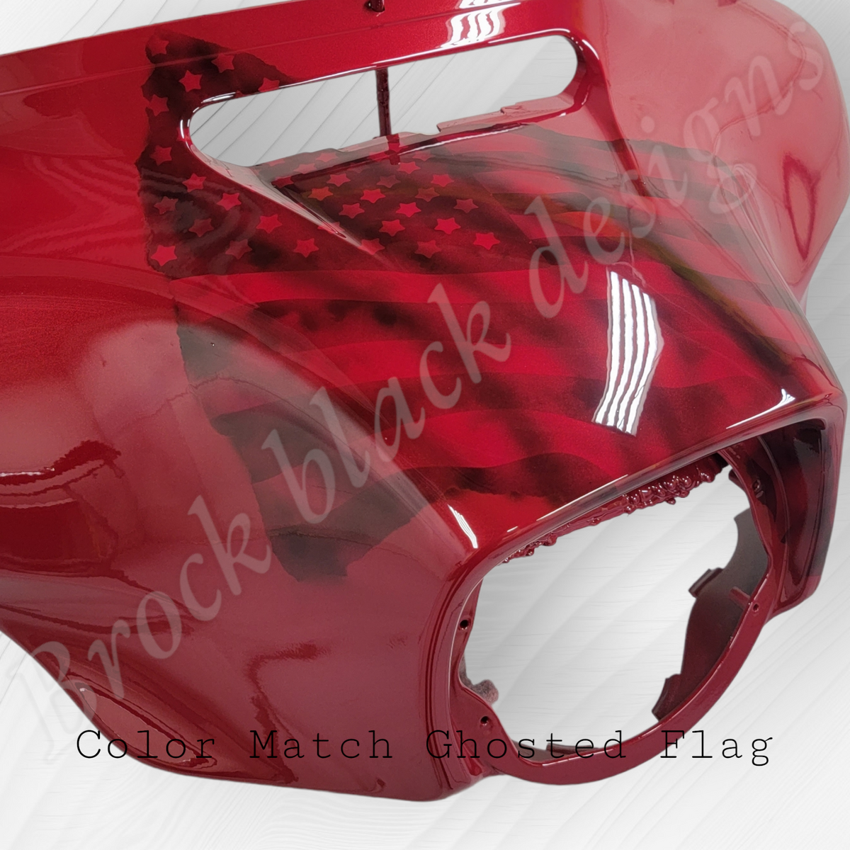 Fairing Ghosted tattered American flag