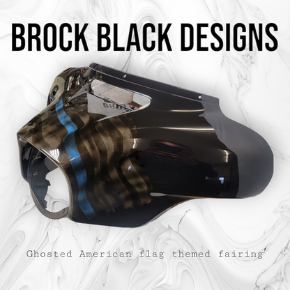 Fairing Ghosted tattered American flag