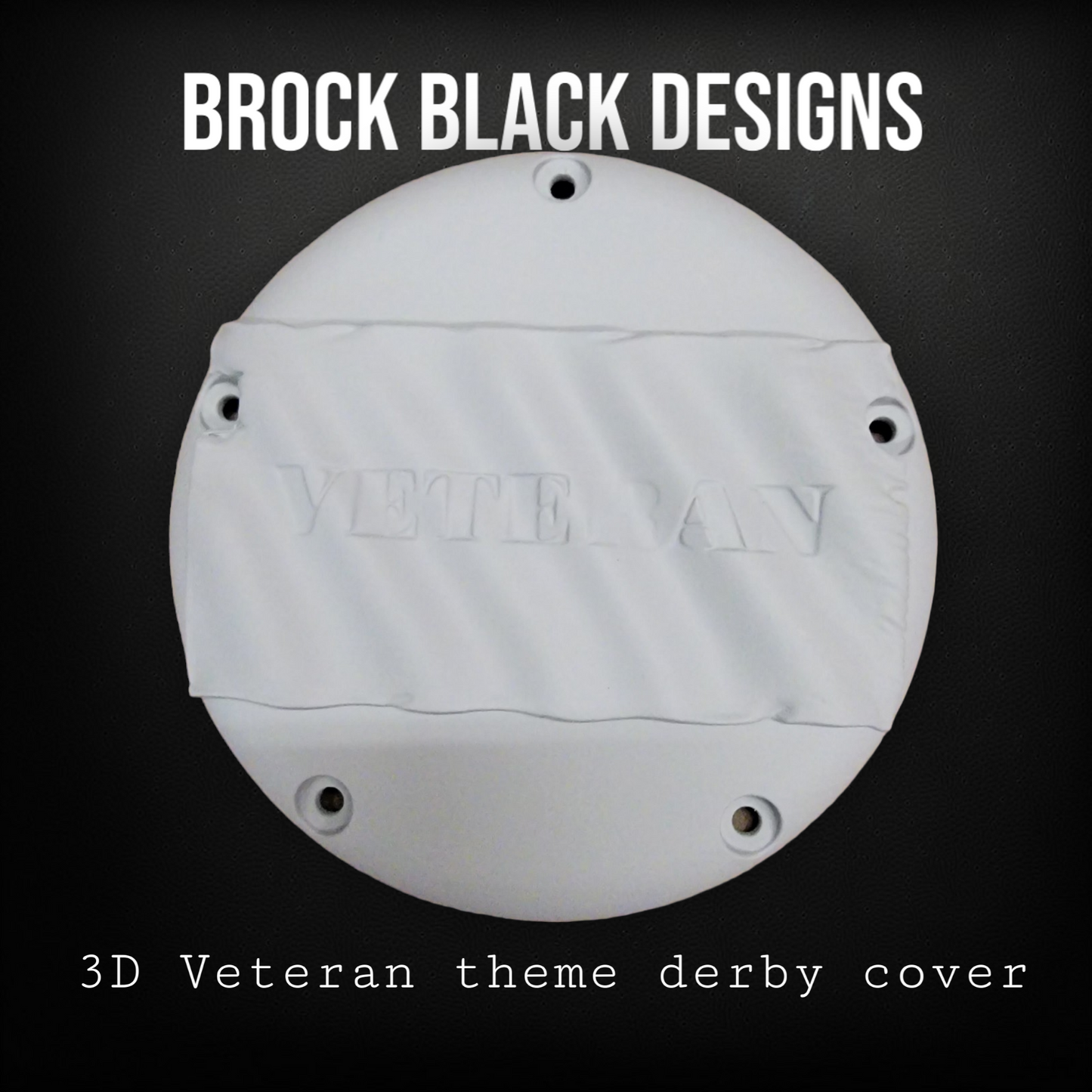 Tattered American Flag with Veteran Harley derby and points cover
