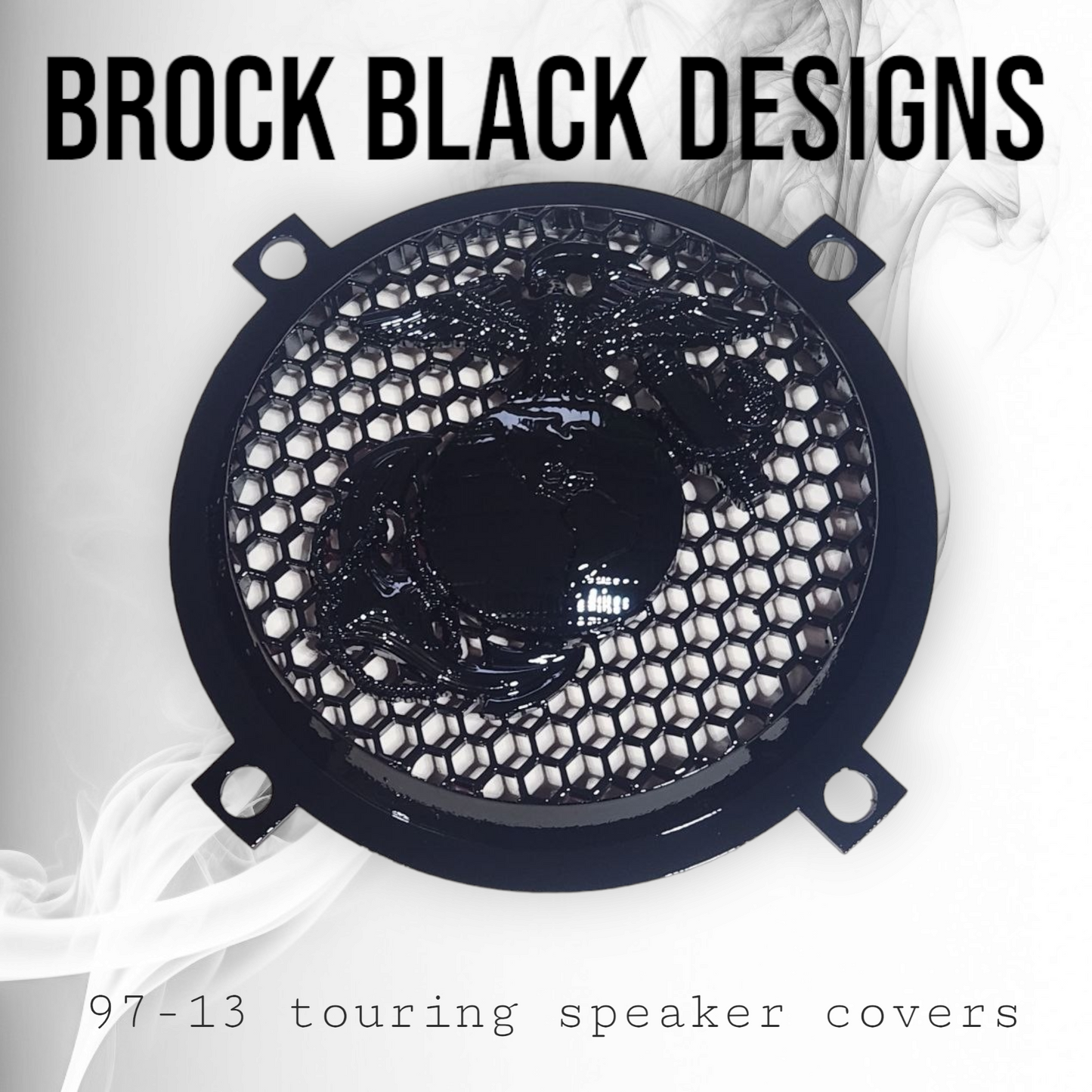 97-25+ Harley inner Touring 3D USMC speakers grill covers set