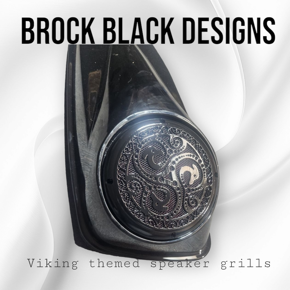A set of bag Viking theme speakers grill covers