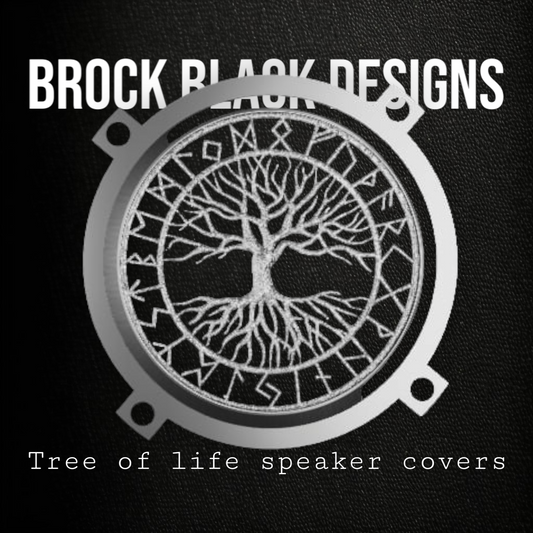 97-25+ Harley Touring tree of life speakers grill covers set