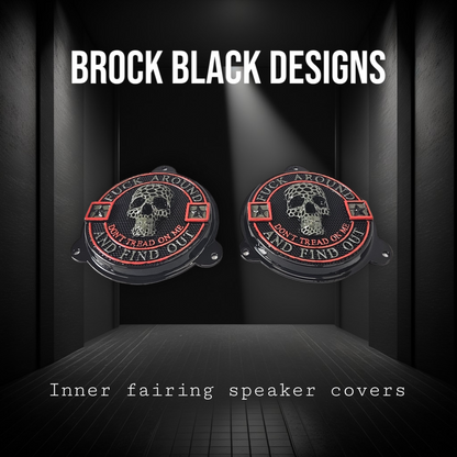 97-25+ Touring 3D FAFO webbed skull speakers grill covers set