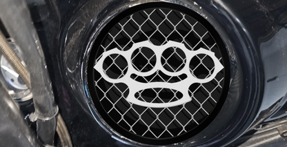 97-25+ Touring 3D brass knuckles speakers grill covers set