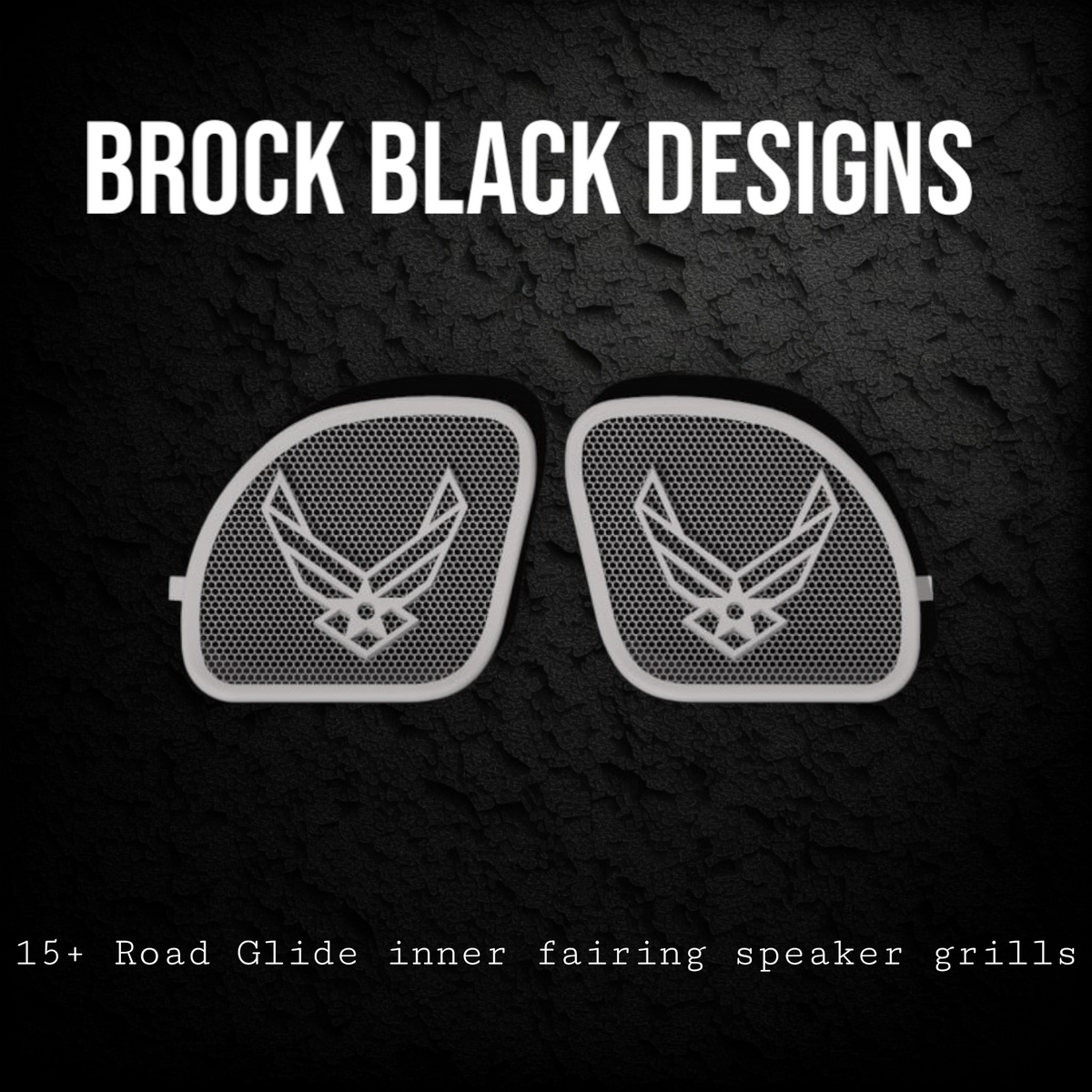 98-2024+ Road Glide 3D Air Force speakers grill covers set