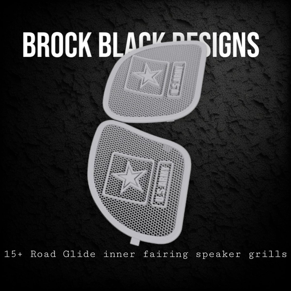 98-2024+ Road Glide 3D Army speakers grill covers set