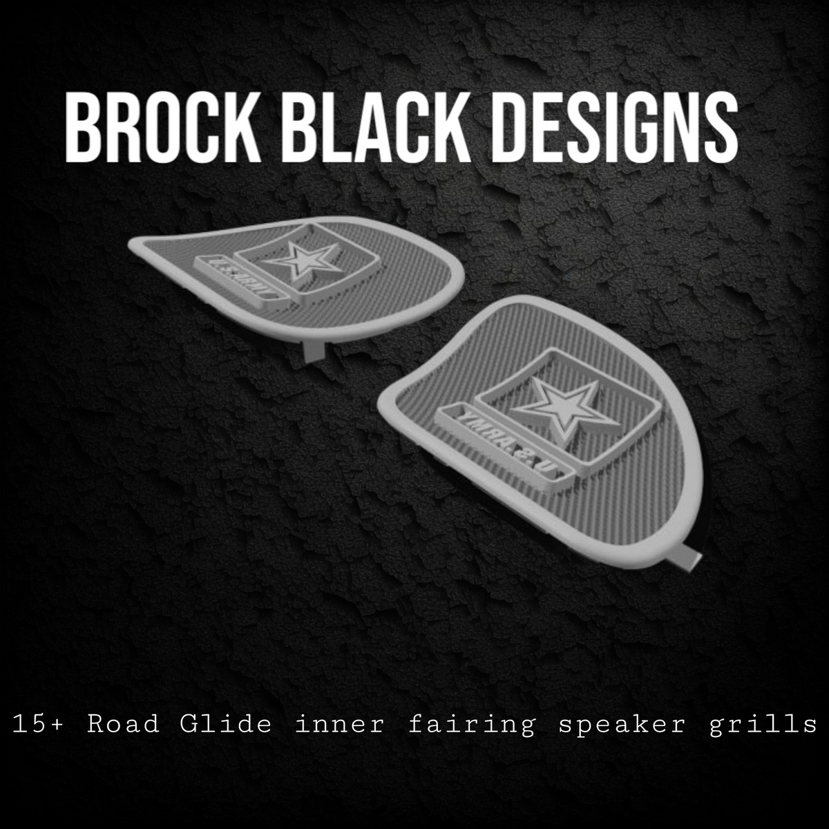 98-2024+ Road Glide 3D Army speakers grill covers set