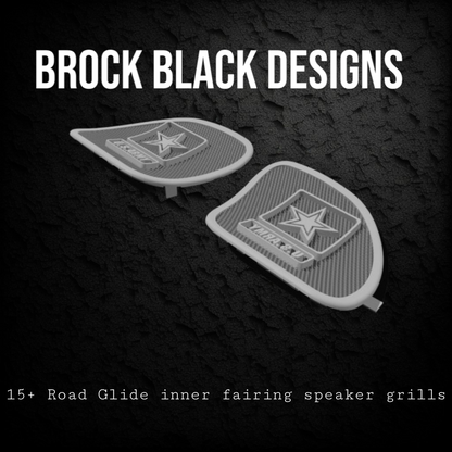 98-2024+ Road Glide 3D Army speakers grill covers set