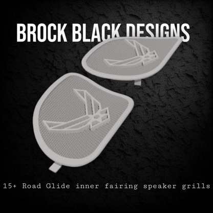 98-2024+ Road Glide 3D Air Force speakers grill covers set