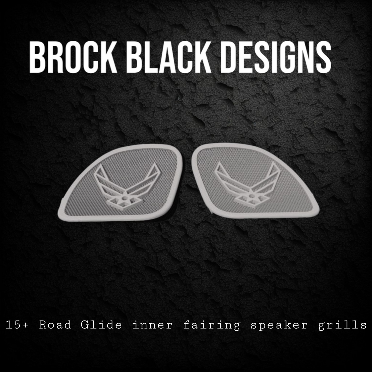 98-2024+ Road Glide 3D Air Force speakers grill covers set