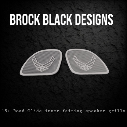 98-2024+ Road Glide 3D Air Force speakers grill covers set