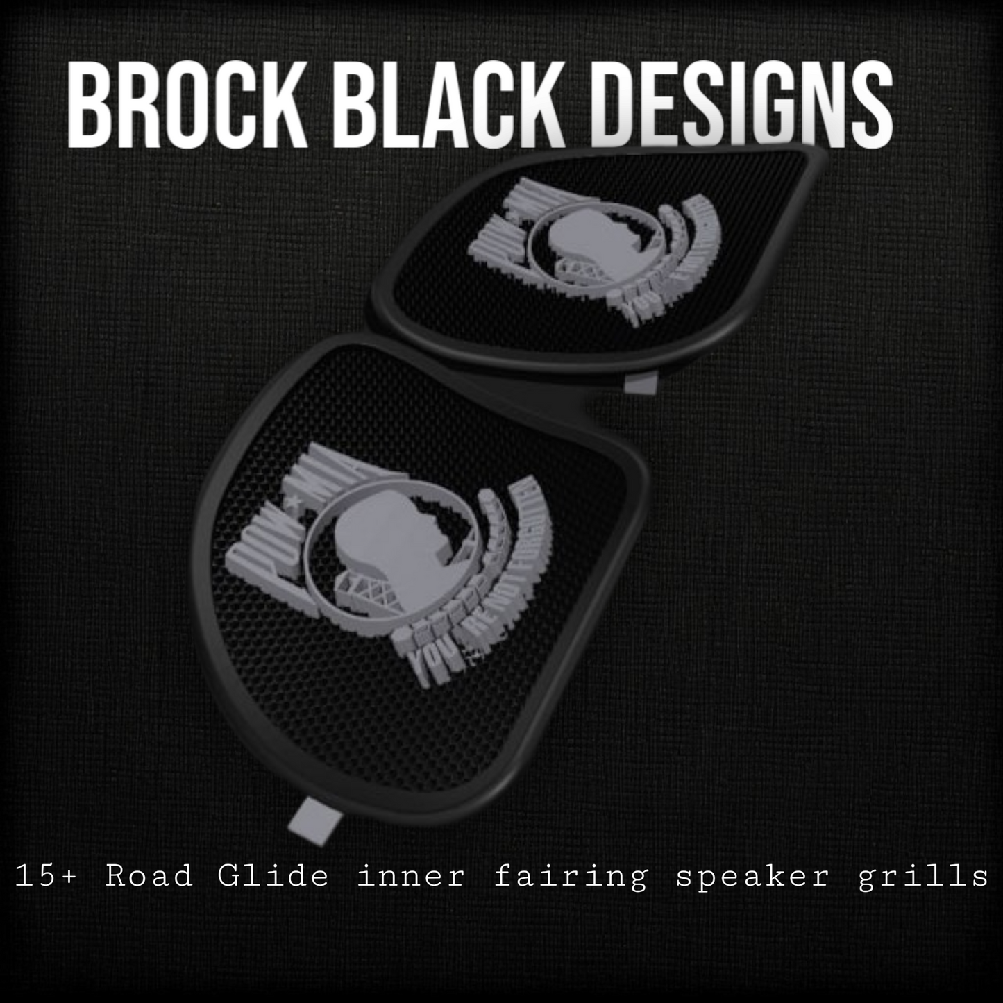 98-2024+ Road Glide 3D POW MIA TRIBUTE speakers grill covers set