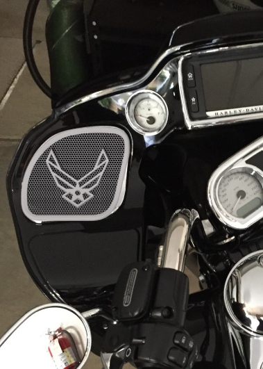98-2024+ Road Glide 3D Air Force speakers grill covers set