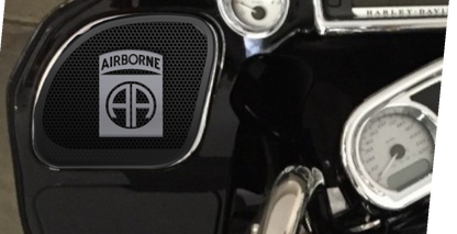 98-2024+ Road Glide 3D Airborne logo speakers grill covers set