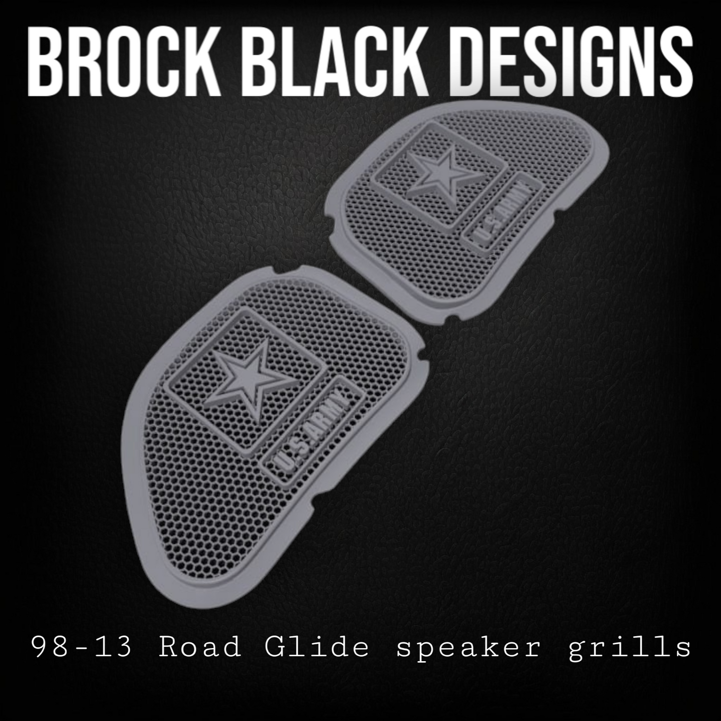 98-2024+ Road Glide 3D Army speakers grill covers set